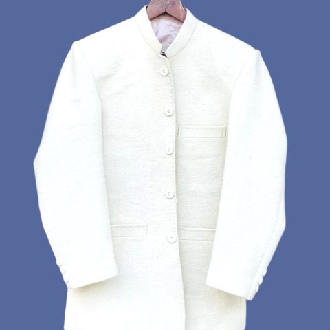 Chitrali woolen coat  | handmade | made from 100% sheep wool | made white wool